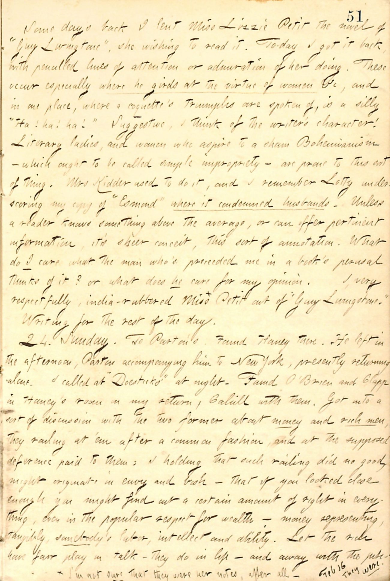 An open hardback novel face down on a wooden desk with annotated pages visible, a sharpened pencil and a small notebook with handwritten observations about sentence structure beside it.