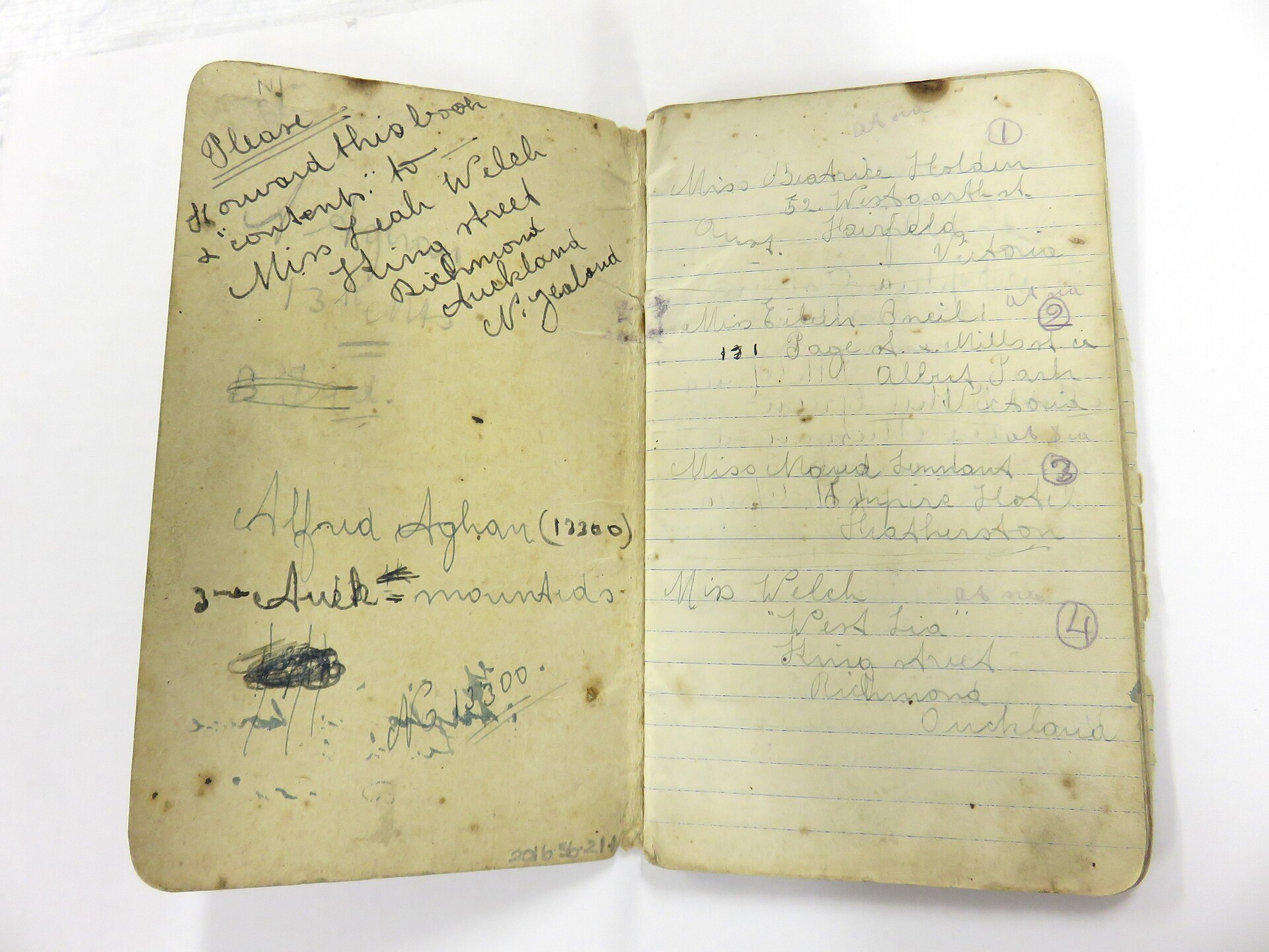 handwritten poem notebook page